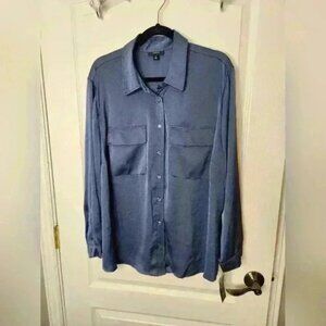 Plus size button down blouse #16
